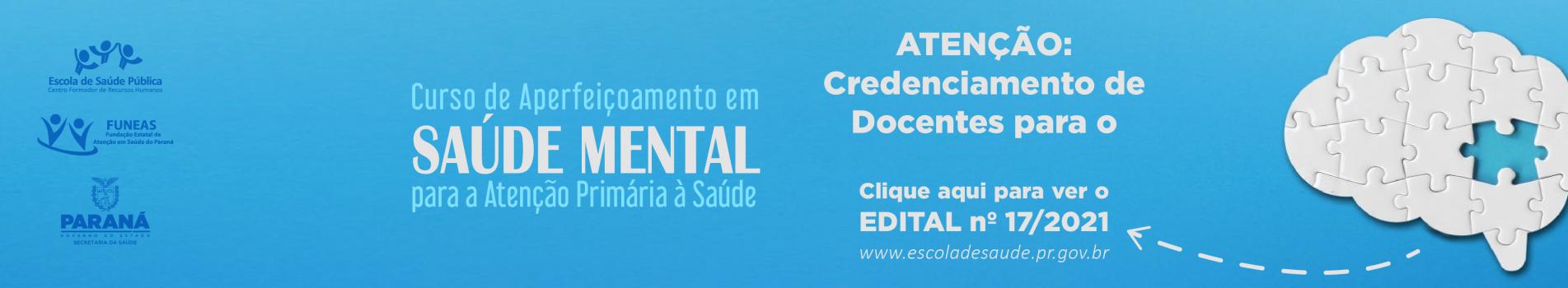 credenciamento de docentes para o curso de saúde mental